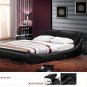 Barcelona Leather Platform King Bed Black