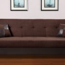Microfiber & Leather Sleeper Sofa Futon