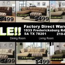 Vista 2-Piece Sectional Corduroy Sofa Brown