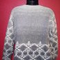 Vintage Gray Ombre Snowflake Sweater PS Small Wool Angora