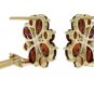 DD-2148Y: 14K SOLID GOLD FRENCH CLIPS EARRINGS WITH GARNETS