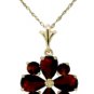 DD-2148Y: 14K SOLID GOLD FRENCH CLIPS EARRINGS WITH GARNETS