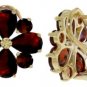 DD-2148Y: 14K SOLID GOLD FRENCH CLIPS EARRINGS WITH GARNETS
