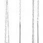 DD-3954W: 14K.SOLID GOLD THREADED DANGLES EARRING W/ WHITE TOPAZ