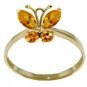 DD-B-2627Y: 14K. SOLID GOLD BUTTERFLY  BRACELET WITH  NR. CITRINES