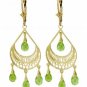 DD-1962Y: 14K. SOLID GOLD CHANDELIERS EARRINGS W/ NATURAL PERIDOT