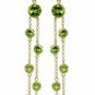 DD-1200: 14K SOLID GOLD CHANDELIERS EARRINGS W/ NATURAL PERIDOTS