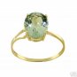 DD-R-2036Y: 14K. GOLD RING NATURAL CHECKERBOARD CUT GREEN AMETHYST