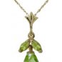 DD-3107Y: 14K. SOLID GOLD STUD EARRINGS WITH NATURAL  PERIDOTS