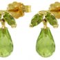 DD-3107Y: 14K. SOLID GOLD STUD EARRINGS WITH NATURAL  PERIDOTS