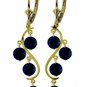 DD-2093Y: 14K. SOLID GOLD CHANDELIERS EARRINGS NATURAL SAPPHIRES