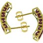 DD-3520: 14K. SOLID GOLD EARRINGS WITH NATURAL  RUBIES