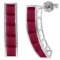 DD-3520: 14K. SOLID GOLD EARRINGS WITH NATURAL  RUBIES
