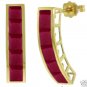 DD-3520: 14K. SOLID GOLD EARRINGS WITH NATURAL  RUBIES