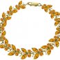 DD-1827Y: 14K. SOLID GOLD BUTTERFLY NECKLACE W/ NATURAL CITRINE