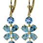DD-1598Y: 14K. SOLID GOLD NECKLACE W/ NATURAL BLUE TOPAZ