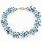 DD-1598Y: 14K. SOLID GOLD NECKLACE W/ NATURAL BLUE TOPAZ