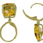 DD-3184Y: 14K. GOLD LEVER BACK EARRINGS WITH NATURAL CITRINES
