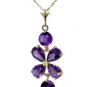 DD-1620Y: 14K. SOLID GOLD CHANDELIERS EARRINGS NATURAL AMETHYST