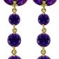 DD-2713Y: 14K. SOLID GOLD CHANDELIER EARRING WITH AMETHYST
