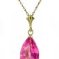 DD-1922Y: 14K. SOLID GOLD STUD EARRINGS W/ NATURAL PINK TOPAZ