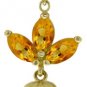 DD-2741Y: 14K. SOLID GOLD EARRINGS WITH NATURAL CITRINES & PEARLS