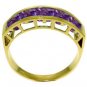 DD-R-3528: 14K. SOLID GOLD RING WITH  NATURAL  AMETHYSTS