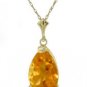 DD-R-2984Y: 14K. SOLID GOLD RING WITH NATURAL DIAMONDS & CITRINE