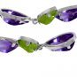 DD-3473W: 14K. GOLD CHANDELIER EARRINGS WITH AMETHYSTS & PERIDOTS