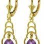 DD-4140W: 14K. SOLID GOLD EARRINGS WITH NATURAL AMETHYSTS