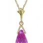 DD-2870Y: 14K. GOLD CIRCLE WIRE EARRINGS WITH DANGLING PINK TOPAZ