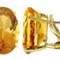 DD-1860Y: 14K. GOLD FRENCH CLIPS EARRINGS W/NATURAL CITRINES