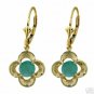 DD-2575Y: 14K. GOLD LEVER BACK EARRINGS WITH NATURAL EMERALDS