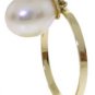 DD-2452Y: 14K. SOLID GOLD HOOP EARRINGS WITH DANGLING PEARLS