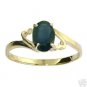 DD-2086: 14K. SOLID GOLD RING WITH  NATURAL OVAL SAPPHIRE