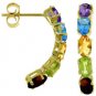 DD-3562W: 14K SOLID GOLD TENNIS BRACELET WITH NATURAL MULTI GEMS