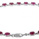 DD-3556W: 14K SOLID GOLD TENNIS BRACELET WITH NATURAL RUBIES