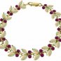 DD-2629Y: 14K. GOLD BUTTERFLY  BRACELET WITH NATURAL OPAL & RUBY