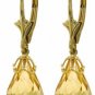 DD-2709Y: 14K. GOLD LEVERBACK EARRINGS WITH BRIOLETTE  CITRINES