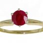 DD-R-2846Y: 14K. SOLID GOLD SOLITAIRE RING WITH NATURAL RUBY