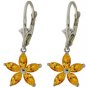 DD-2902W: 14K. SOLID WHITE GOLD NECKLACE WITH NATURAL CITRINE