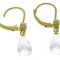 DD-3221W: 14K. GOLD EARRING WITH NATURAL DIAMONDS & WHITE TOPAZ
