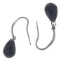 DD-3374W: 14K. FISH HOOK EARRINGS W/NATURAL DIAMONDS & SAPPHIRES