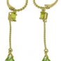 DD-3299: 14K. GOLD LEVER BACK EARRINGS WITH NATURAL PERIDOTS