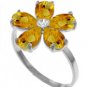 DD-R-3415Y: 14K SOLID GOLD RING WITH NATURAL DIAMOND & CITRINE