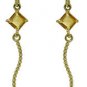 DD-3295Y: 14K. SOLID GOLD LEVERBACK EARRINGS WITH NATURAL CITRINE