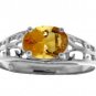 DD-R-2390W: 14K. WHITE GOLD FILIGREE RING WITH  NATURAL CITRINE