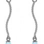 DD-3303W: 14K. GOLD STUD-DROP EARRINGS WITH NATURAL BLUE TOPAZ