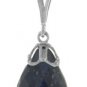 DD-3284W:14K WHITE GOLD NECKLACE WITH NATURAL BRIOLETTE SAPPHIRE