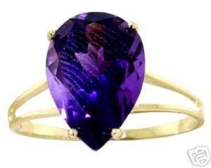 DD-R-1999Y:14K. SOLID GOLD RING WITH NATURAL  AMETHYST
